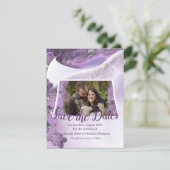 Schatten der Lila Orchideen von Violet Save The Date (Stehend Vorderseite)
