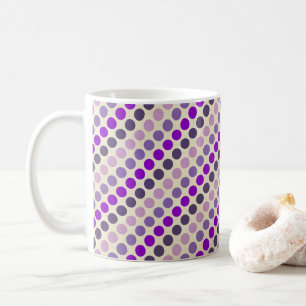 Schatten der Lila Polka-Punkte von Shirley Taylor Kaffeetasse