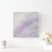 SCHATTEN DER LILAC-Acrylmauer Quadratische Wanduhr (Zuhause)