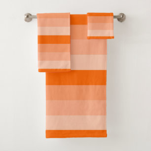 Schatten der orange Streifen Badhandtuch Set