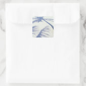 Schatten der Palme Tree 2 Quadratischer Aufkleber (Tasche)