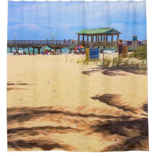 Schatten der Palmen Duschvorhang (Vorderseite)