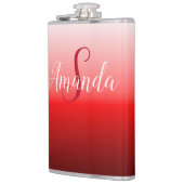 Schatten der Personalisierten Rotflasche Flachmann (Links)