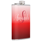 Schatten der Personalisierten Rotflasche Flachmann (Rechts)