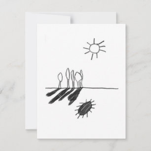 Schatten der Sonne - Eine Studie - 1 RSVP Karte
