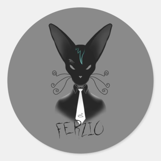 Schatten: Der städtische Hitcat Runder Aufkleber (Vorderseite)