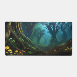 Schatten der Verzauberung: Ein mystisches Waldreic Schreibtischunterlage