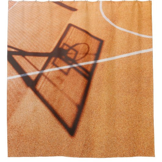 Schatten des Basketballkorbs Duschvorhang (Vorderseite)
