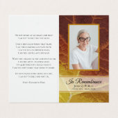 Schatten des Beerdigungsgebet für den Herbst Visitenkarten (Außenseite Aufgefaltet)