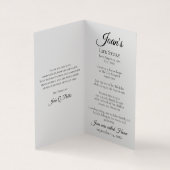 Schatten des Beerdigungsgebet für den Herbst Visitenkarten (Innenseite)