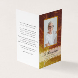 Schatten des Beerdigungsgebet für den Herbst Visitenkarten