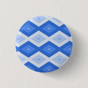Schatten des blauen Rautenmusters Button