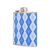Schatten des blauen Rautenmusters Flachmann (Links)