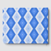 Schatten des blauen Rautenmusters Gästebuch (Rückseite)