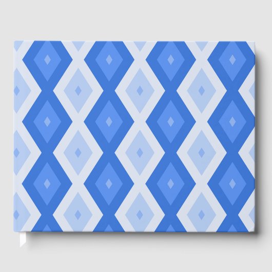 Schatten des blauen Rautenmusters Gästebuch (Vorderseite)