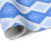 Schatten des blauen Rautenmusters Geschenkpapier (Rolleneckpunkt)