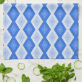 Schatten des blauen Rautenmusters Geschirrtuch (Gefaltet)