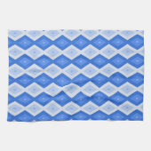 Schatten des blauen Rautenmusters Geschirrtuch (Horizontal)