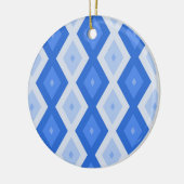 Schatten des blauen Rautenmusters Keramik Ornament (Links)