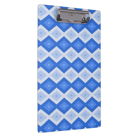 Schatten des blauen Rautenmusters Klemmbrett (Rechts)