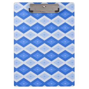 Schatten des blauen Rautenmusters Klemmbrett