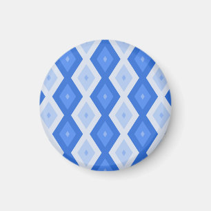 Schatten des blauen Rautenmusters Magnet