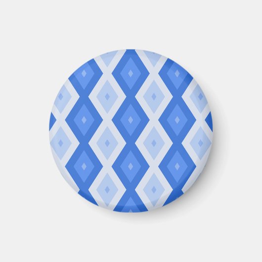 Schatten des blauen Rautenmusters Magnet (Vorne)
