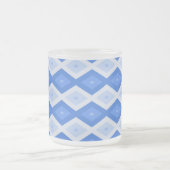 Schatten des blauen Rautenmusters Mattglastasse (Mittel)