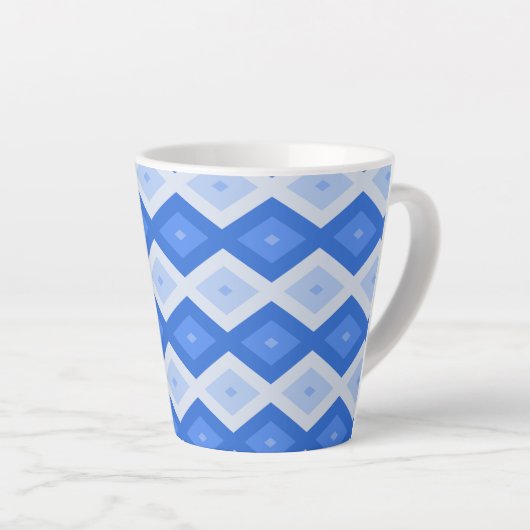 Schatten des blauen Rautenmusters Milchtasse (Rechte Ecke)
