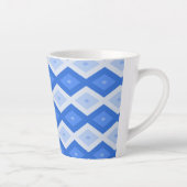 Schatten des blauen Rautenmusters Milchtasse (Rechts)