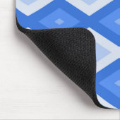 Schatten des blauen Rautenmusters Mousepad (Ecke)