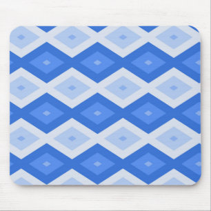 Schatten des blauen Rautenmusters Mousepad