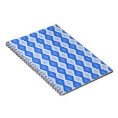 Schatten des blauen Rautenmusters Notizblock (Rechte Seite)