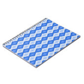 Schatten des blauen Rautenmusters Notizblock (Linke Seite)