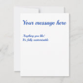 Schatten des blauen Rautenmusters RSVP Karte (Rückseite)