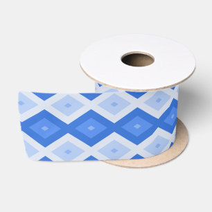 Schatten des blauen Rautenmusters Satinband