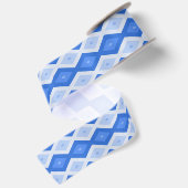 Schatten des blauen Rautenmusters Satinband (Rückseite)