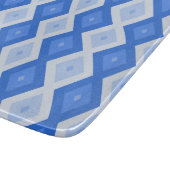 Schatten des blauen Rautenmusters Schneidebrett (Ecke)