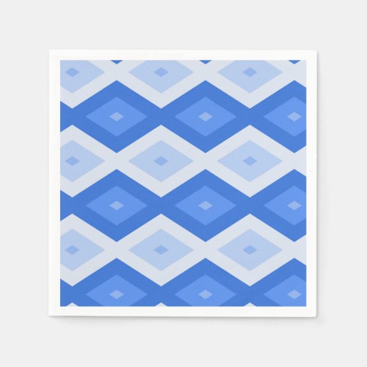 Schatten des blauen Rautenmusters Serviette (Vorderseite)