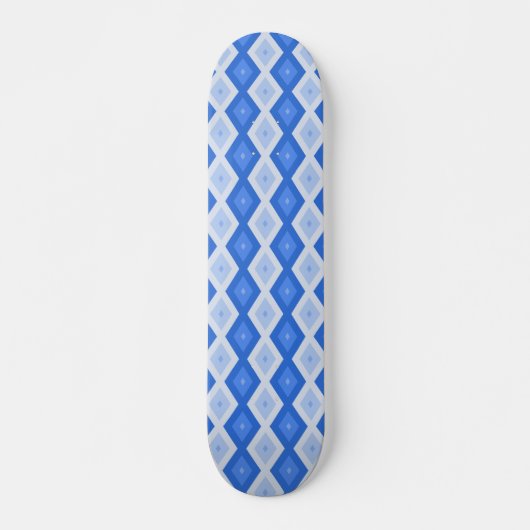 Schatten des blauen Rautenmusters Skateboard (Vorne)