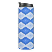 Schatten des blauen Rautenmusters Thermosbecher (Nach rechts gedreht)
