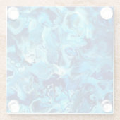 Schatten des blauen Teils zwei Glas-Untersetzer Glasuntersetzer (Rückseite)