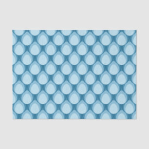 Schatten des blauer Teardrop-geometrischen Musters Seidenpapier