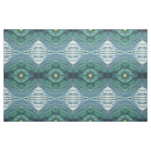 Schatten des blaues graues Weiß-u. Grün-Gewebes Stoff (Fat Quarter (45,7 x 55,9 cm))