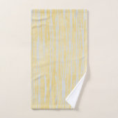 Schatten des grauen und gelben Streifens Badhandtuch Set (Handtuch)