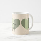Schatten des grünen Herzens Kaffeetasse (VorderseiteRechts)