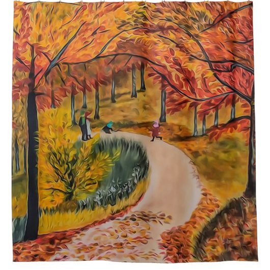 Schatten des Herbstes Duschvorhang (Vorderseite)