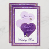 Schatten des Lavendels und des lila Menükarte (Vorne/Hinten)