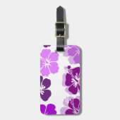 Schatten des lila Hibiskus Gepäckanhänger (Vorderseite vertikal)