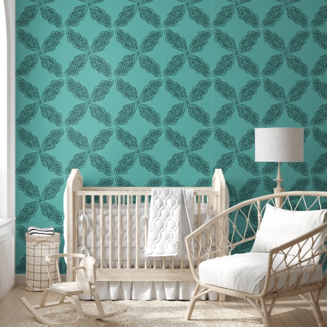 Schatten des Palm Sunset Silhouette Pattern Tapete (Kinder)